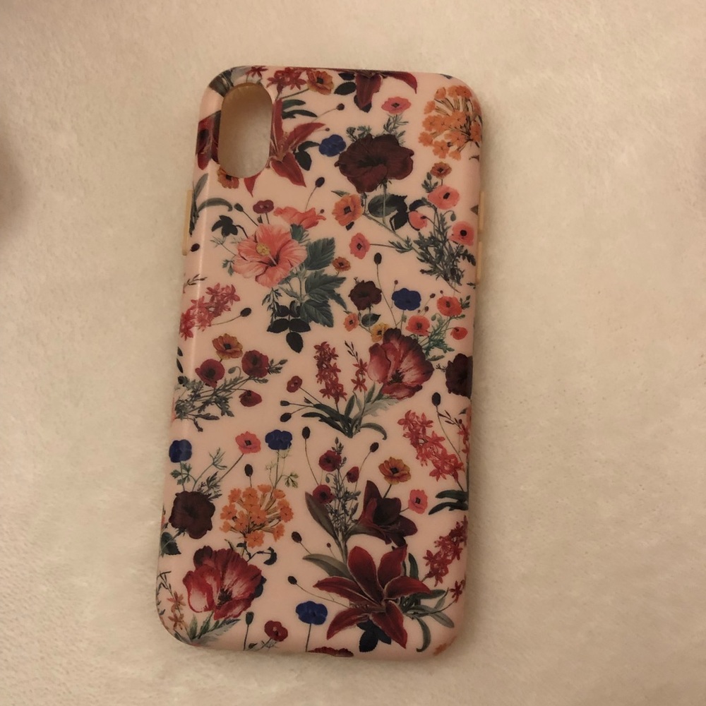 Velvet caviar pink floral iPhone X case